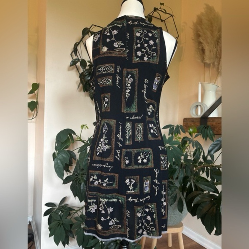 Vintage Chablis Floral Patchwork Dress  Cottagecore 90s Sleeveless - Picture 3 of 4
